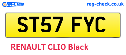 ST57FYC are the vehicle registration plates.
