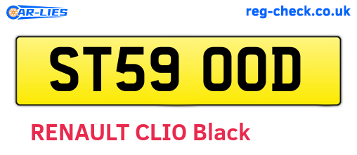 ST59OOD are the vehicle registration plates.