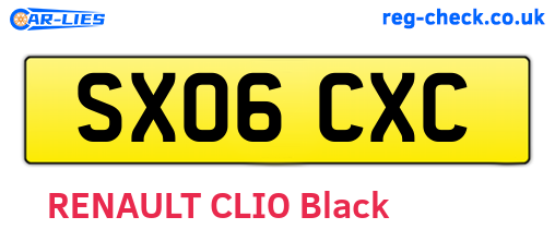 SX06CXC are the vehicle registration plates.