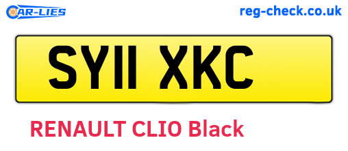 SY11XKC are the vehicle registration plates.