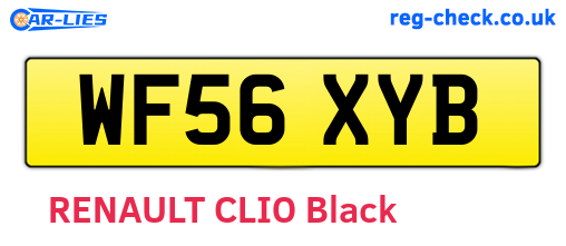 WF56XYB are the vehicle registration plates.