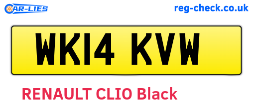 WK14KVW are the vehicle registration plates.