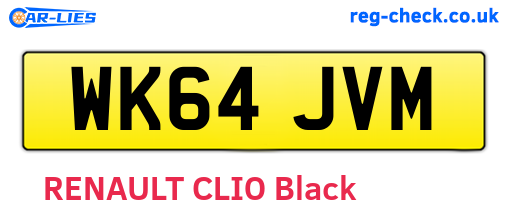 WK64JVM are the vehicle registration plates.