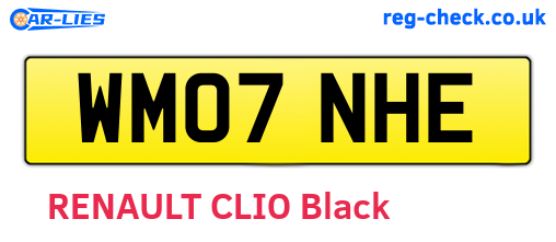 WM07NHE are the vehicle registration plates.