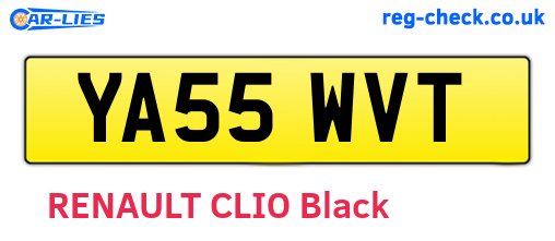 YA55WVT are the vehicle registration plates.