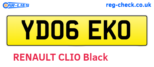YD06EKO are the vehicle registration plates.