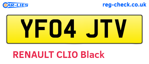 YF04JTV are the vehicle registration plates.