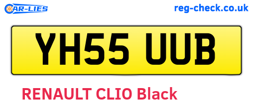 YH55UUB are the vehicle registration plates.