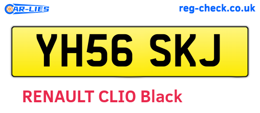 YH56SKJ are the vehicle registration plates.