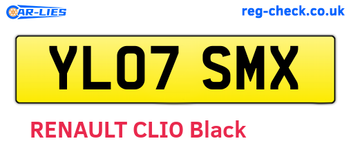 YL07SMX are the vehicle registration plates.