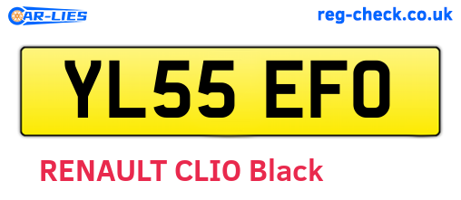 YL55EFO are the vehicle registration plates.