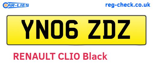 YN06ZDZ are the vehicle registration plates.
