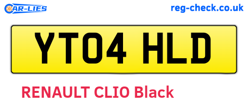 YT04HLD are the vehicle registration plates.