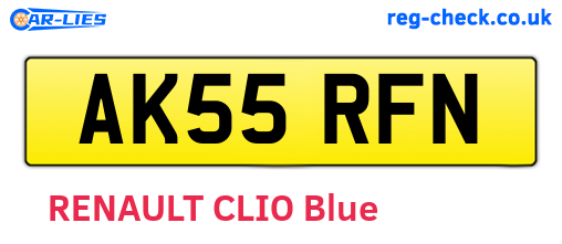 AK55RFN are the vehicle registration plates.