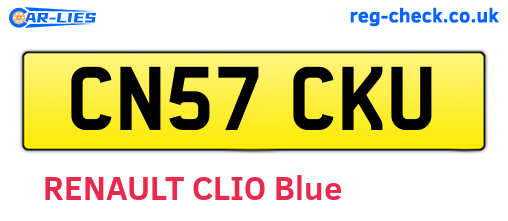 CN57CKU are the vehicle registration plates.