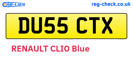 DU55CTX are the vehicle registration plates.
