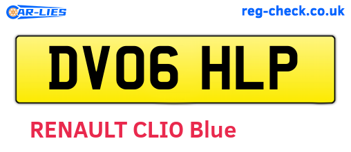 DV06HLP are the vehicle registration plates.