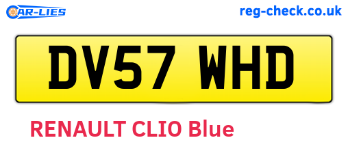 DV57WHD are the vehicle registration plates.