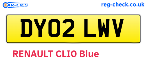 DY02LWV are the vehicle registration plates.