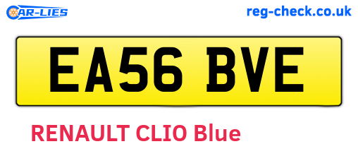 EA56BVE are the vehicle registration plates.