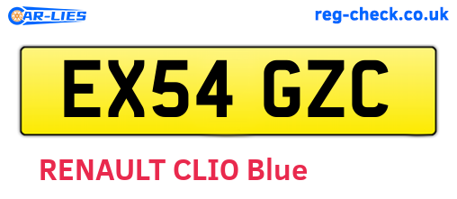 EX54GZC are the vehicle registration plates.