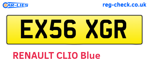 EX56XGR are the vehicle registration plates.
