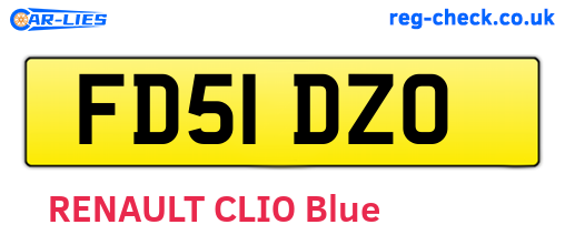 FD51DZO are the vehicle registration plates.