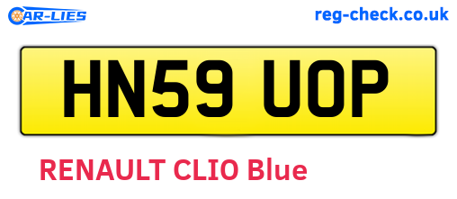 HN59UOP are the vehicle registration plates.