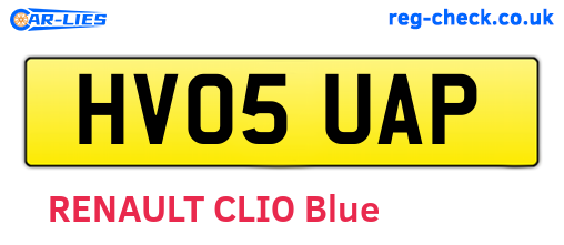 HV05UAP are the vehicle registration plates.