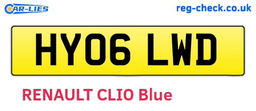 HY06LWD are the vehicle registration plates.
