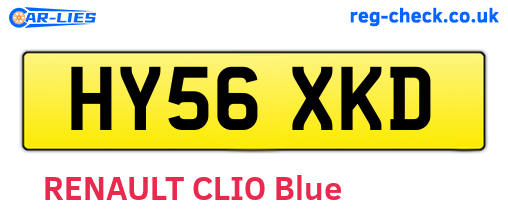 HY56XKD are the vehicle registration plates.