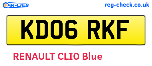 KD06RKF are the vehicle registration plates.