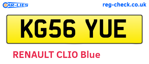 KG56YUE are the vehicle registration plates.