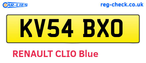 KV54BXO are the vehicle registration plates.