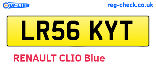 LR56KYT are the vehicle registration plates.