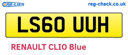LS60UUH are the vehicle registration plates.