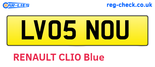 LV05NOU are the vehicle registration plates.
