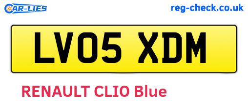 LV05XDM are the vehicle registration plates.
