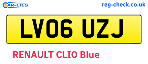 LV06UZJ are the vehicle registration plates.