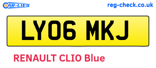 LY06MKJ are the vehicle registration plates.