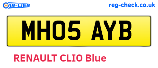 MH05AYB are the vehicle registration plates.