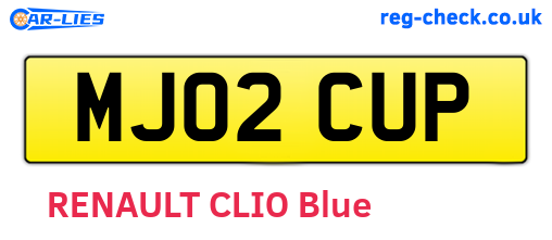 MJ02CUP are the vehicle registration plates.
