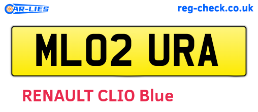 ML02URA are the vehicle registration plates.