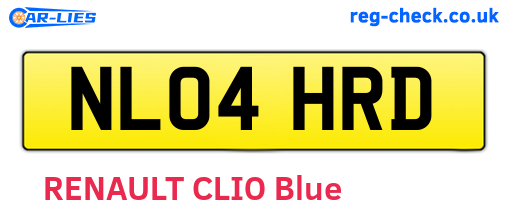 NL04HRD are the vehicle registration plates.