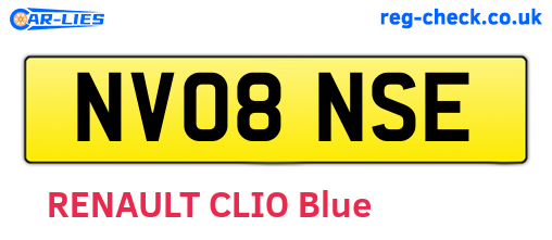 NV08NSE are the vehicle registration plates.