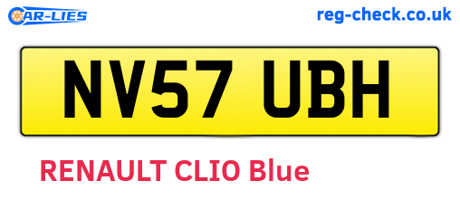 NV57UBH are the vehicle registration plates.