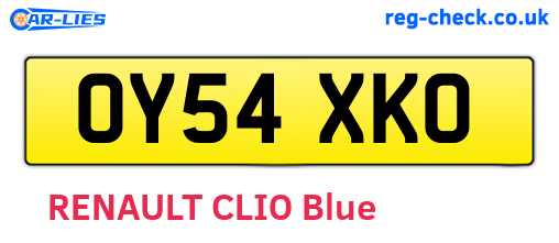 OY54XKO are the vehicle registration plates.