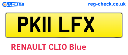 PK11LFX are the vehicle registration plates.