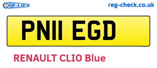 PN11EGD are the vehicle registration plates.