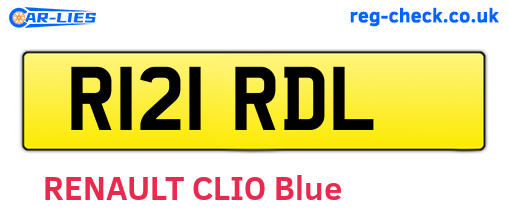 R121RDL are the vehicle registration plates.